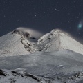 Comet ZTF over Mount Etna